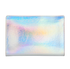 Holographic Large Clutch, &pound;210, Handbags, Silver, Leather, Back view